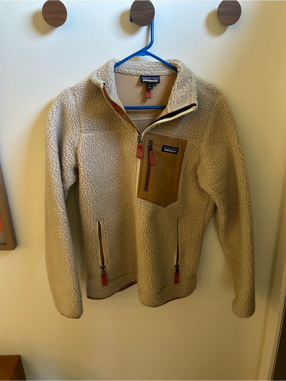 Patagonia Cream Sherpa Zip Jacket